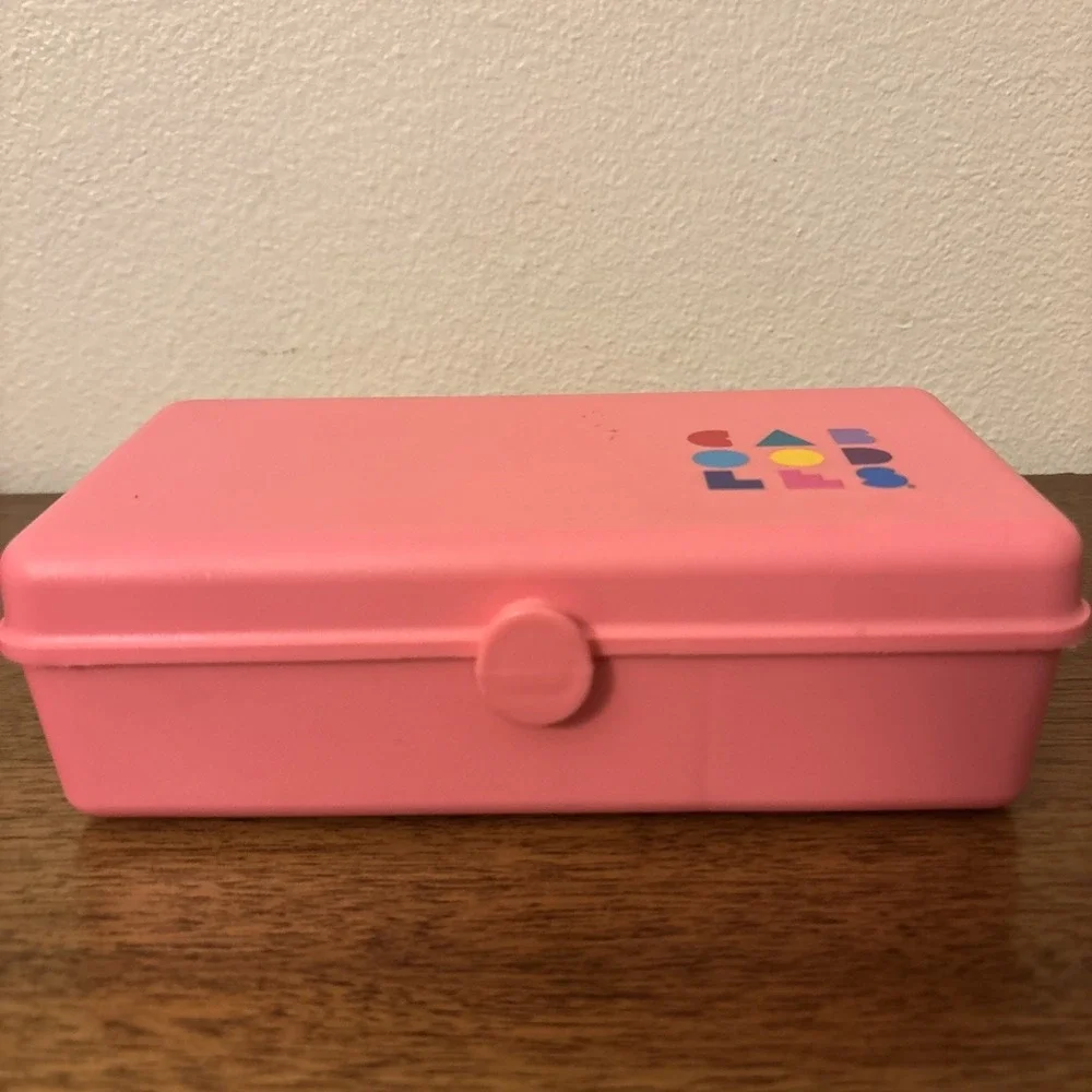 Vintage Mini Caboodles Make Up Jewelry Case With Mirror Model 2605 Pink 2‎ Tier